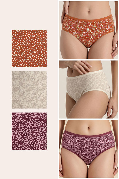 Zivame Medium Rise Full Coverage Hipster Panty (Pack of 3) - Multicolor — image 2